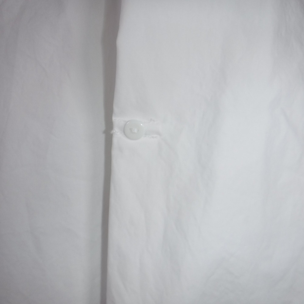 Paparazzi White Embroidered Bluebird Floral Button Down Shirt XL Roll Tab Sleeve - Picture 9 of 10